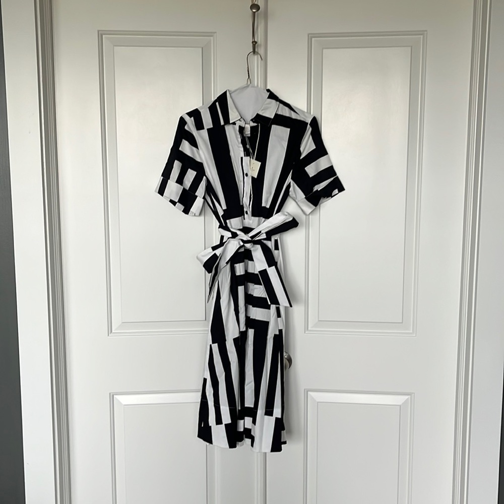 Kate Spade shirt dress with tie size 6 NWT